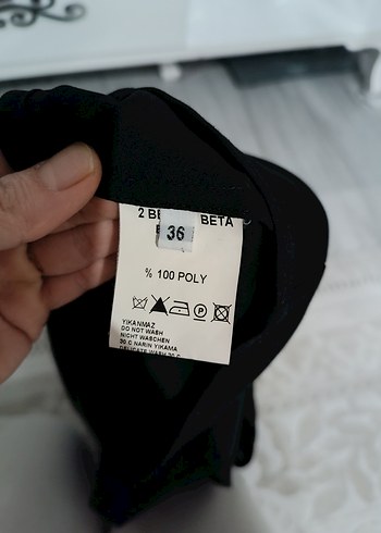 Siyah Kolsuz Mini Bluz - Görsel 3