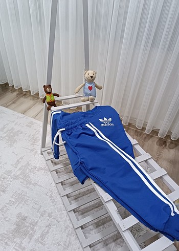 Erkek Mavi Adidas Eşofman Takımı - Görsel 3