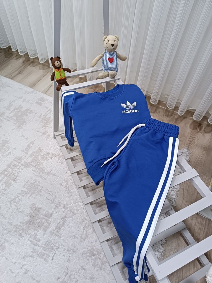 Erkek Mavi Adidas Eşofman Takımı - Görsel 2