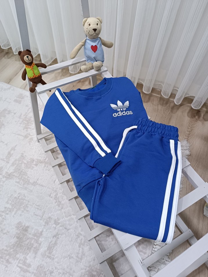 Erkek Mavi Adidas Eşofman Takımı - Görsel 4