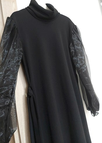 Uzun Siyah  Elbise - Görsel 4