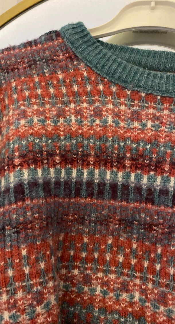 Bohem Çok Renkli Örgü Kadın Kazak - Görsel 2