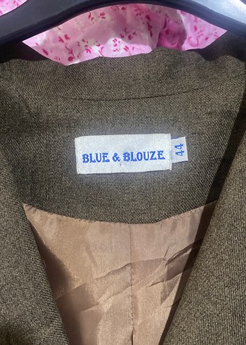 Düğmeli Kahverengi Keten Midi Kadın Ceket - Görsel 2