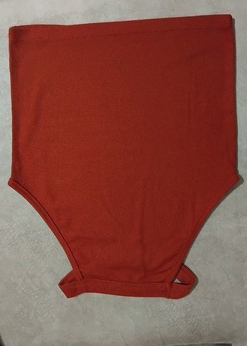 Diğer Kiremit Yüksek Yakalı Kolsuz Crop Top