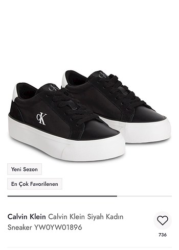 Calvin Klein Siyah Platform Kadın Spor Ayakkabı