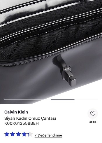 Beden siyah Renk Calvin Klein Siyah Deri Zincir Detaylı Omuz Çantası