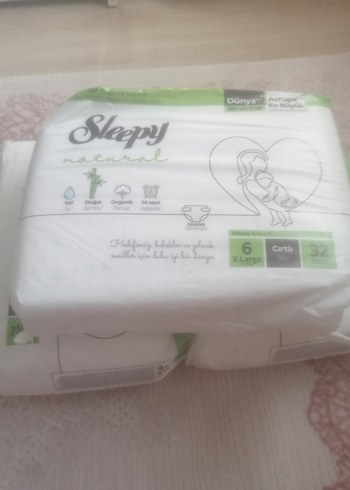 Sleepy Sleepy Natural Organik Pamuklu Bebek Bezi XLarge 6