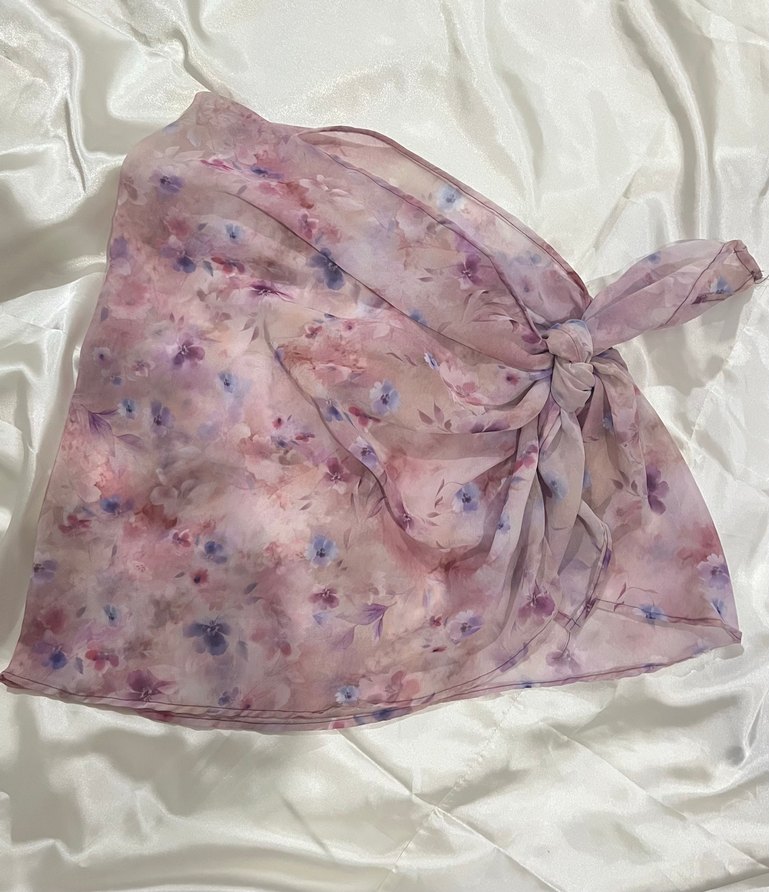 Bağlamalı çiçekli pareo - Görsel 2