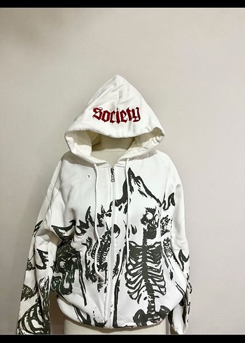 Diğer Kapüşonlu Fermuarlı Sweatshirt
