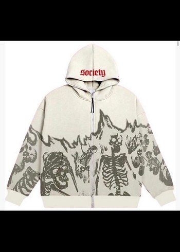 Kapüşonlu Fermuarlı Sweatshirt