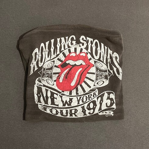 rolling stones straplez crop