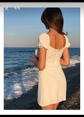 Beyaz mini elbise 