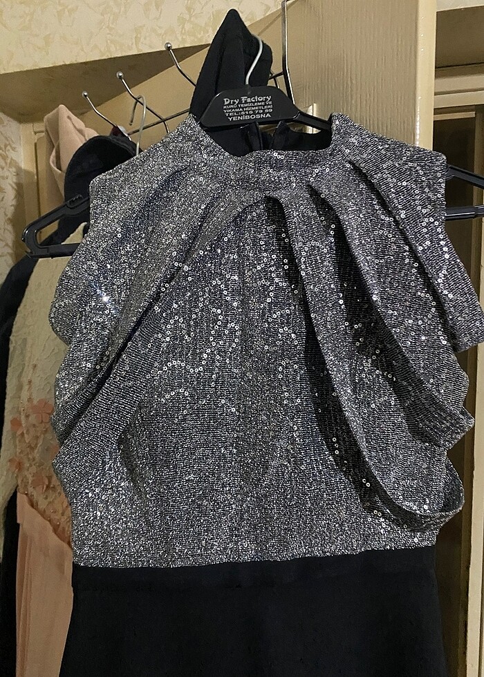 pullu üst detaylı balık elbise - Görsel 2