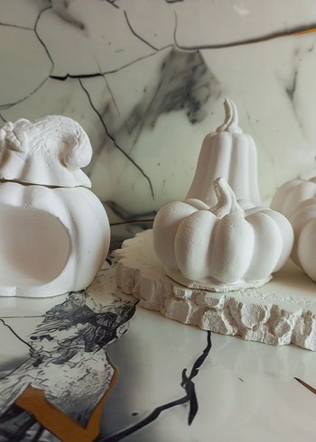 Beyaz Kabak Figürleri Seti.ham obje - Görsel 7