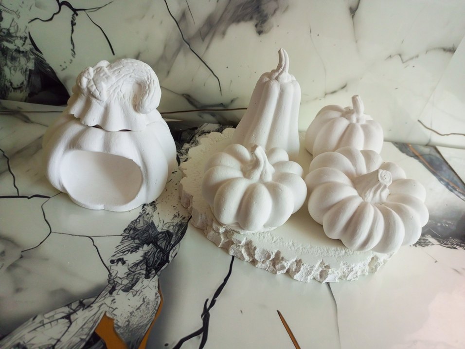 Beyaz Kabak Figürleri Seti.ham obje - Görsel 3