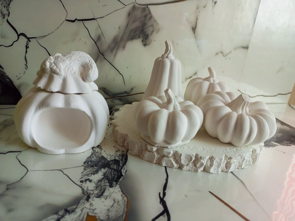 Beyaz Kabak Figürleri Seti.ham obje - Görsel 4