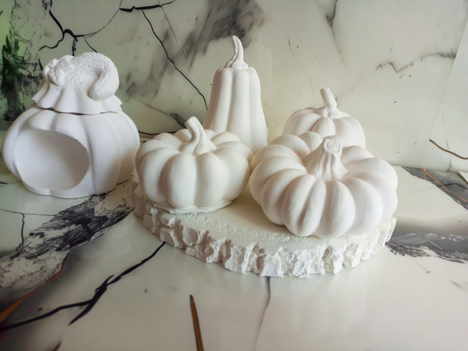 Beyaz Kabak Figürleri Seti.ham obje - Görsel 5