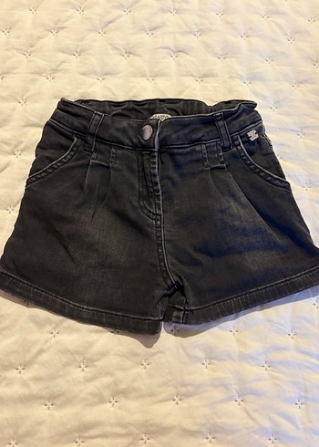 Kız Çocuk Gri Denim Şort