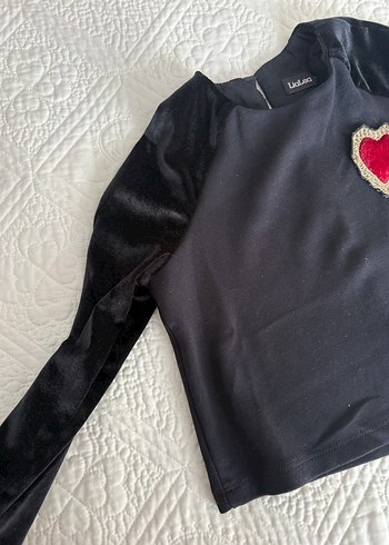 Kız Çocuk Siyah Uzun Kollu Bluz - Görsel 3