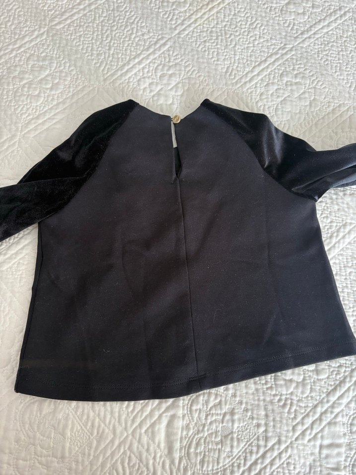 Kız Çocuk Siyah Uzun Kollu Bluz - Görsel 4