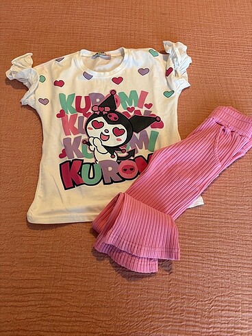 Hello Kitty 5-6 Yaş Kuromi Tayt Takım