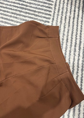 Trendyol & Milla Kahverengi Piliseli Kumaş Kadın Pantolon