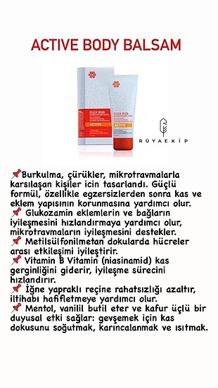 Diğer Active body balsam flex rub