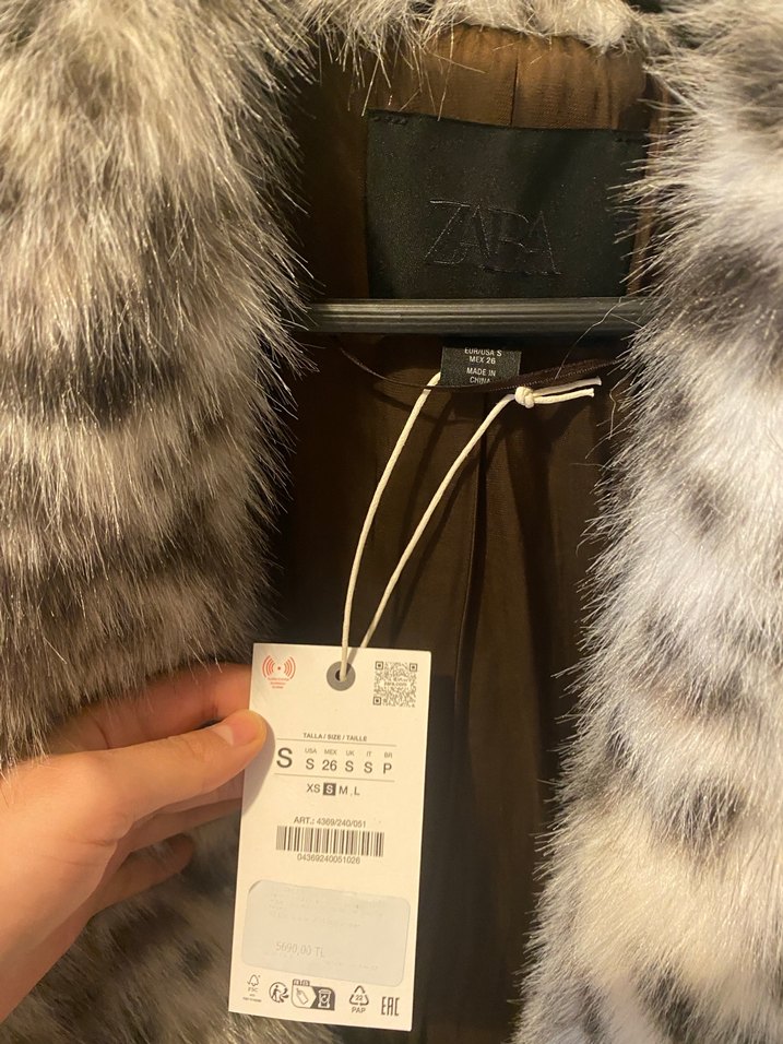 Leopar Desenli Suni Kürk Kadın Ceket - Görsel 2