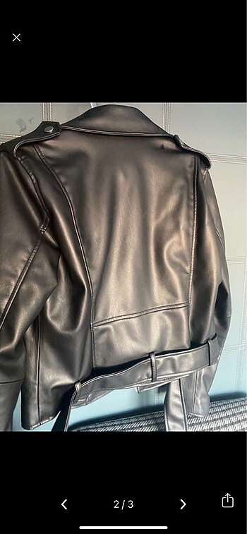 Zara deri ceket - Görsel 2