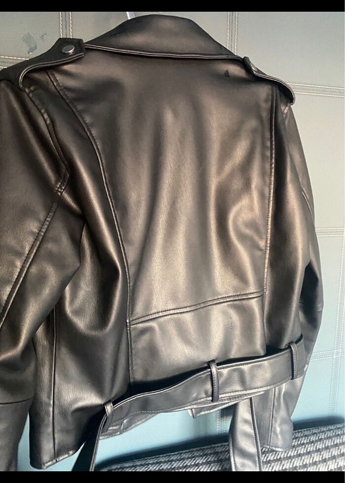 Zara deri ceket - Görsel 2