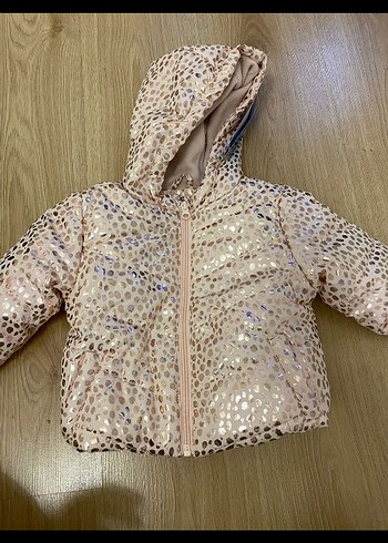 LC Waikiki Parlak Yılan Desenli Kız Çocuk Kapüşonlu Ceket
