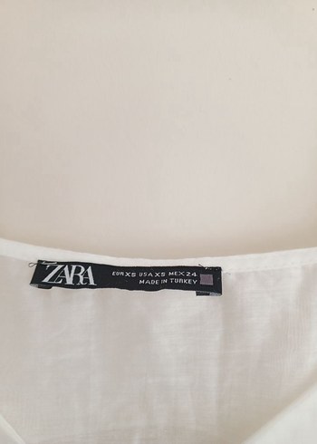 Beyaz Keten Fırfırlı Kolsuz Bluz - Görsel 3