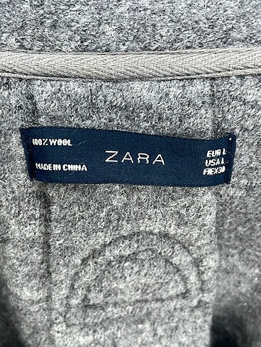 l Beden gri Renk Zara Ceket %70 İndirimli.