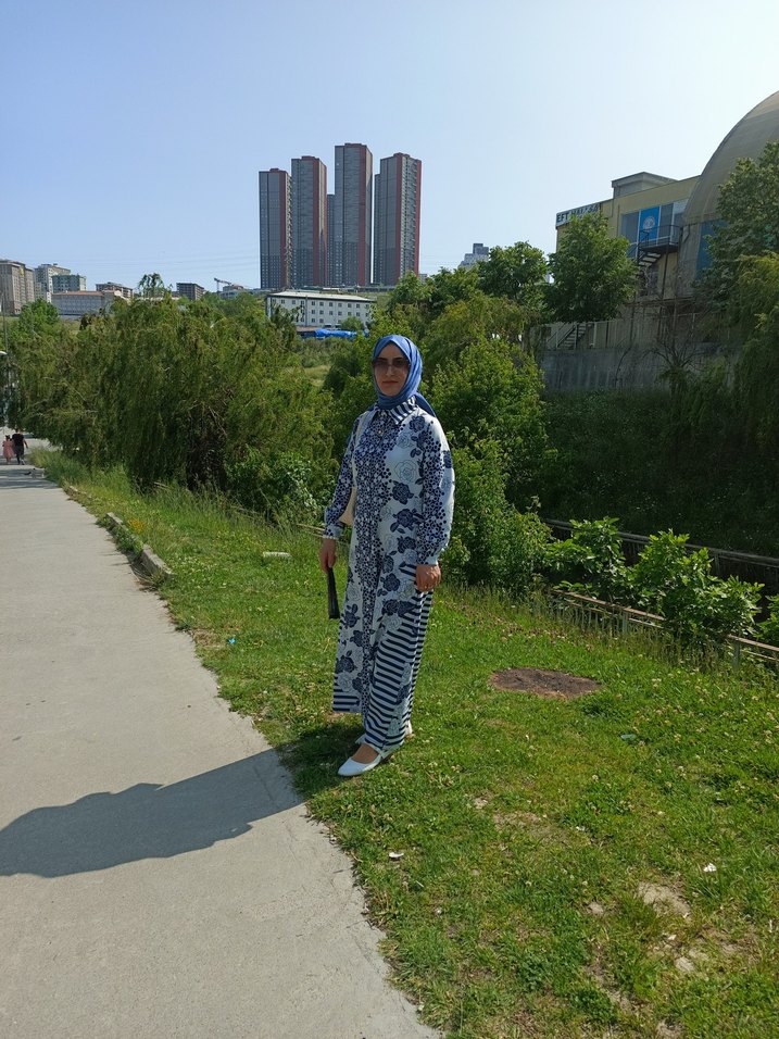 Uzun Kollu Lacivert Bohem - Görsel 2