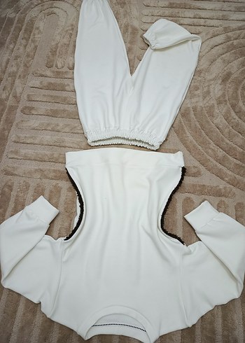 Beyaz Kız çocuk Eşofman Takımı - Görsel 2