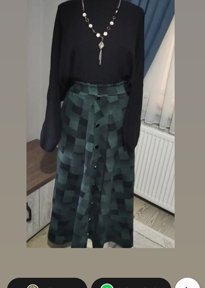 düğmeli etek - Görsel 2