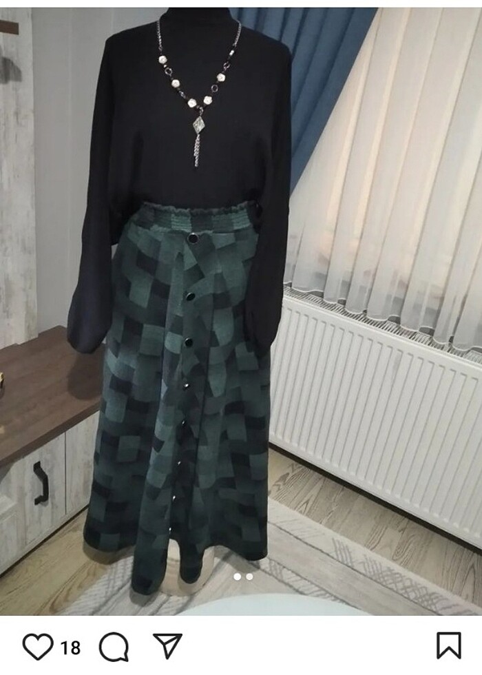 düğmeli etek - Görsel 3