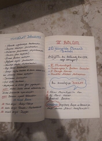 tarih not defteri