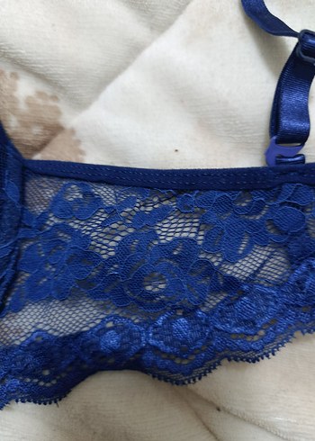 Mavi Dantelli Bohem Tarz Sütyen - Görsel 3