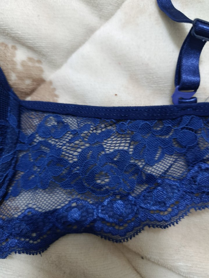 Mavi Dantelli Bohem Tarz Sütyen - Görsel 3