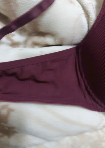 Bordo destekli dolgusuz Sütyen - Görsel 5