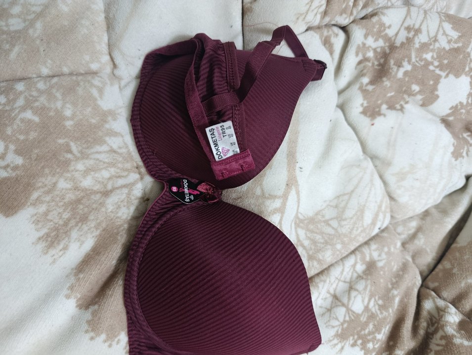 Bordo destekli dolgusuz Sütyen - Görsel 2