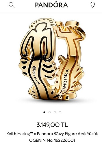 Pandora Keith Haring Gold Yüzük 54mm