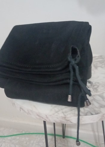 Siyah Süet Diz Üstü  Topuklu Çizme - Görsel 9