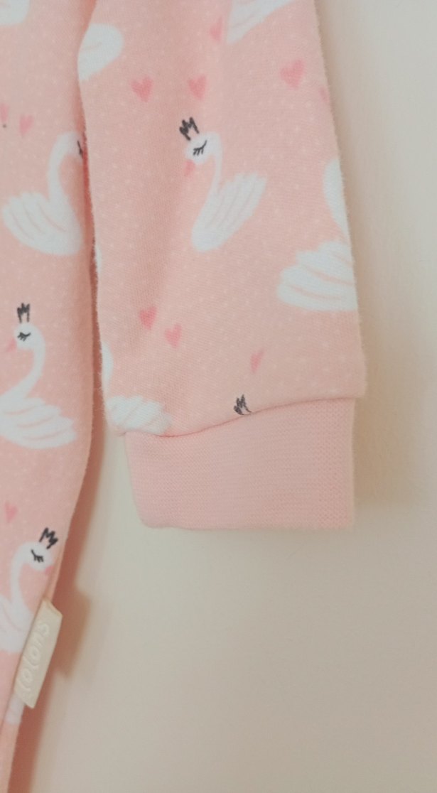 Pembe Kuğu Desenli Bebek Tulum - Görsel 4