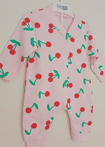 Renkli Desenli Pembe Bebek Tulum - Görsel 3