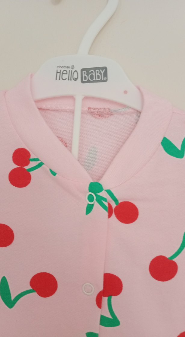 Renkli Desenli Pembe Bebek Tulum - Görsel 4