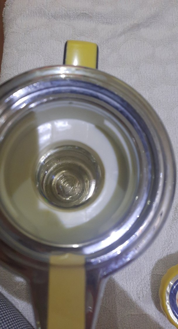 Sarı Kapaklı Beyaz Desenli termos - Görsel 2