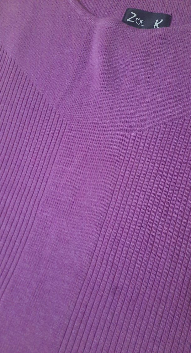 Mor Kolsuz Kadın Triko Süveter - Görsel 5