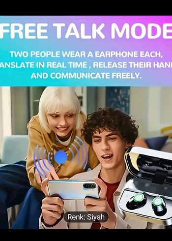 çeviri yapabilen Taşınabilir Gerçek Kablosuz Kulaklık - Görsel 3